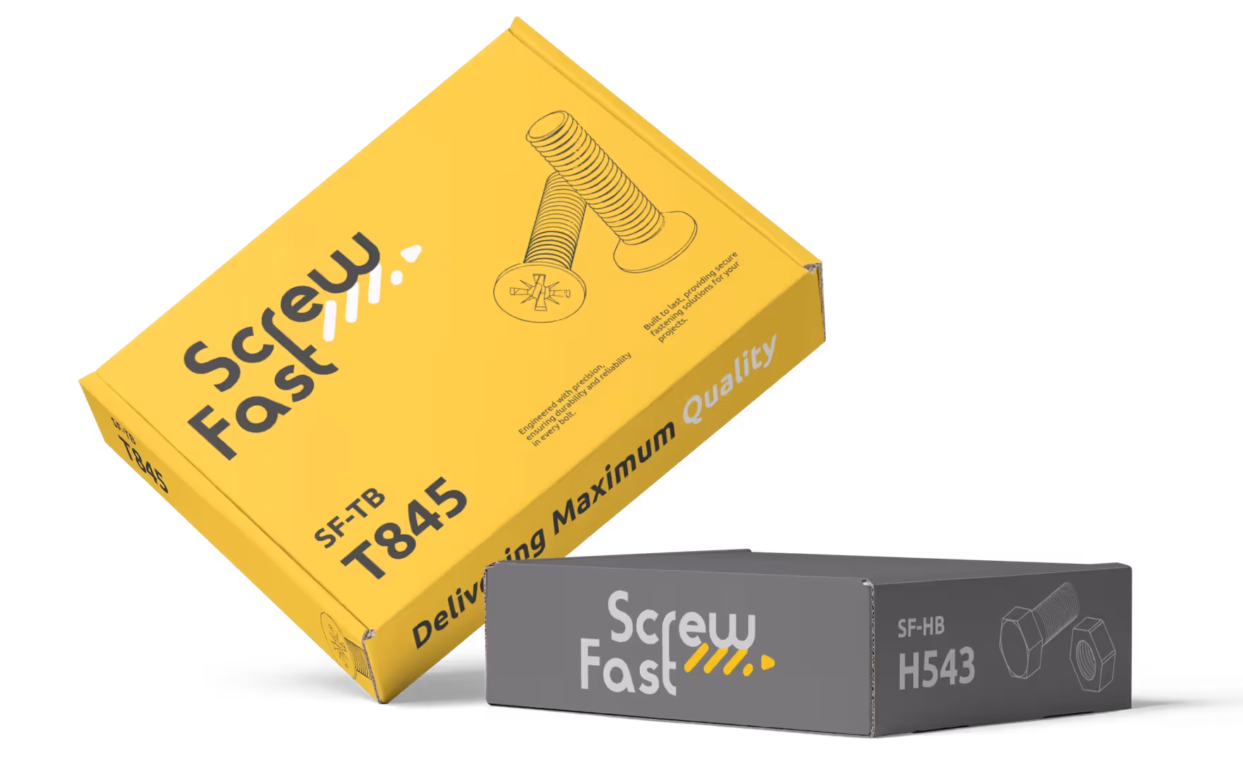 Produits ScrewFast dans des boîtes flottantes